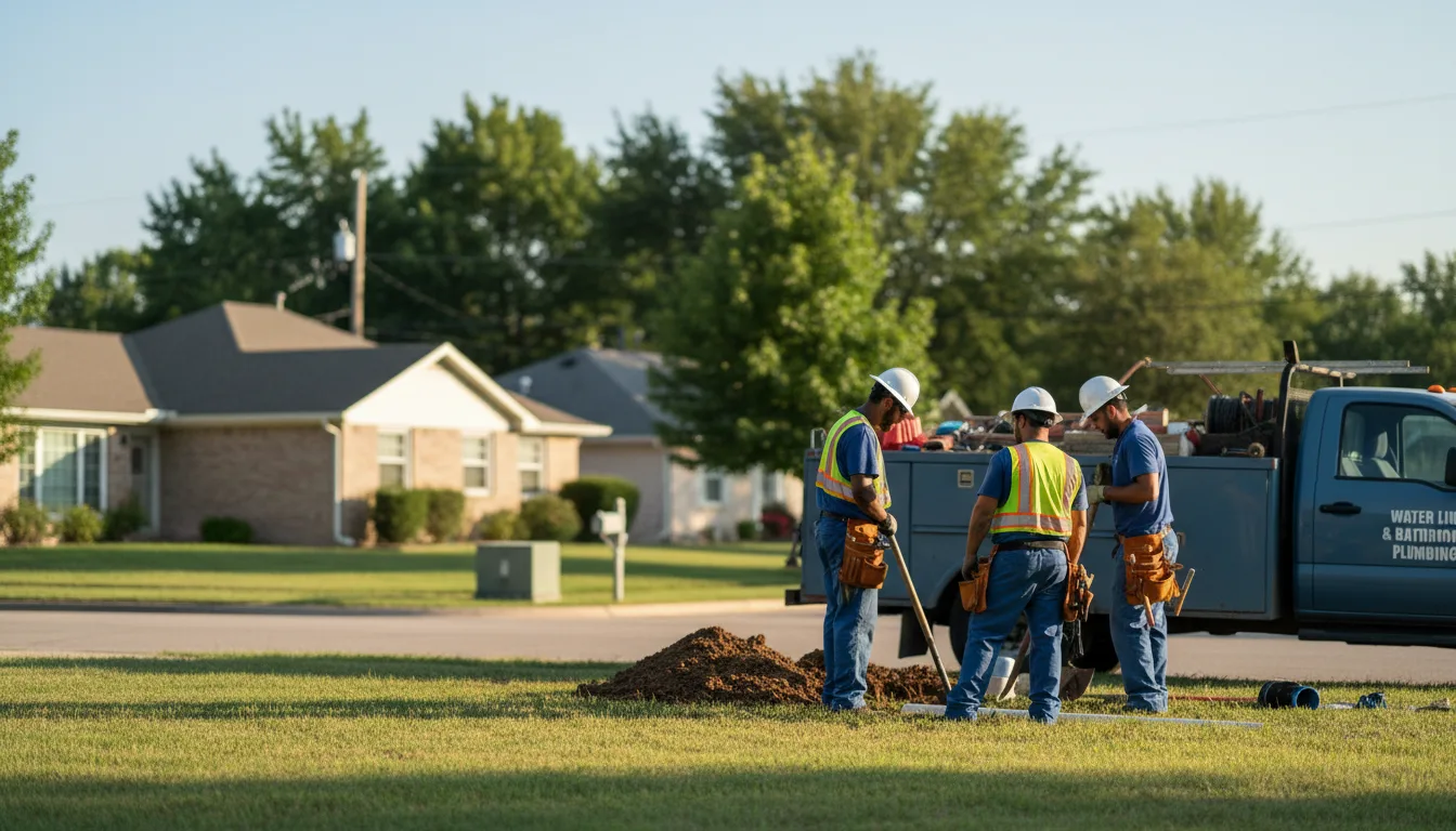 Residential water line and bathroom plumbing service in Bluebell, UT